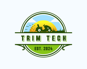 Trim - Lawn Mower Grass logo design