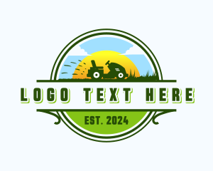 Lawn Mower Grass Logo