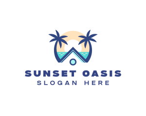 Beach House Vacation logo design