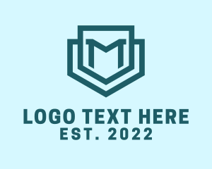 Letter M - Shield Letter M logo design