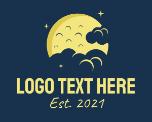 Crater - Yellow Moon Clouds logo design