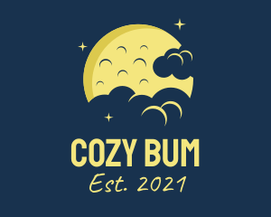 Yellow Moon Clouds logo design