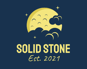 Rock - Yellow Moon Clouds logo design