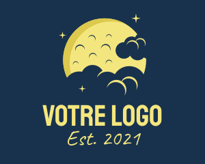 Rock - Yellow Moon Clouds logo design