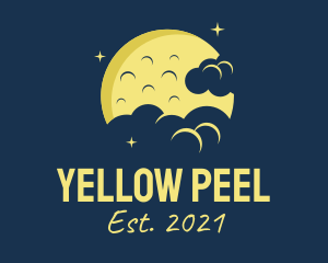 Yellow Moon Clouds logo design