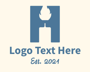 Lighting - Blue Scented Candle logo design