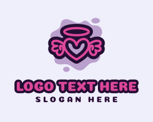 Doodle - Graffiti Scribble Heart Halo logo design