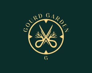 Plant Scissor Gardener  logo design