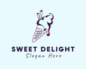 Sweet Ice Cream Dessert logo design