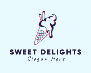 Sweet Ice Cream Dessert logo design