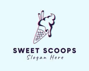 Gelato - Sweet Ice Cream Dessert logo design