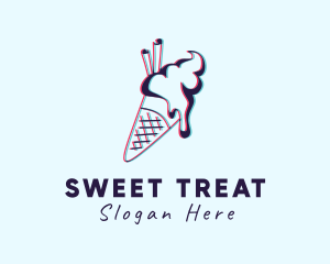 Sweet Ice Cream Dessert logo design