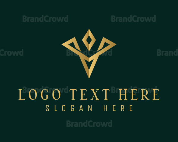 Luxury Diamond Letter V Logo