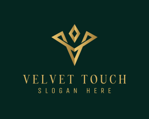 Luxury Diamond Letter V logo design