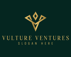 Luxury Diamond Letter V logo design