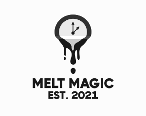 Melt - Modern Melting Clock logo design