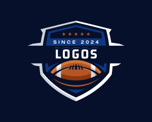 Sport American Football Shield Logo