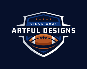 Sport American Football Shield logo design