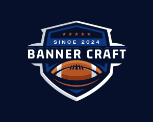 Sport American Football Shield logo design