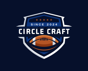 Sport American Football Shield logo design