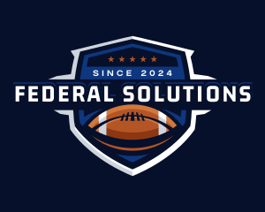 Sport American Football Shield logo design