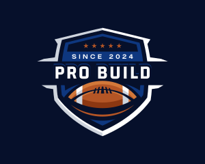 Sport American Football Shield logo design