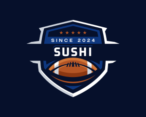 Sport American Football Shield logo design