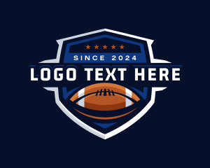 Sport American Football Shield Logo