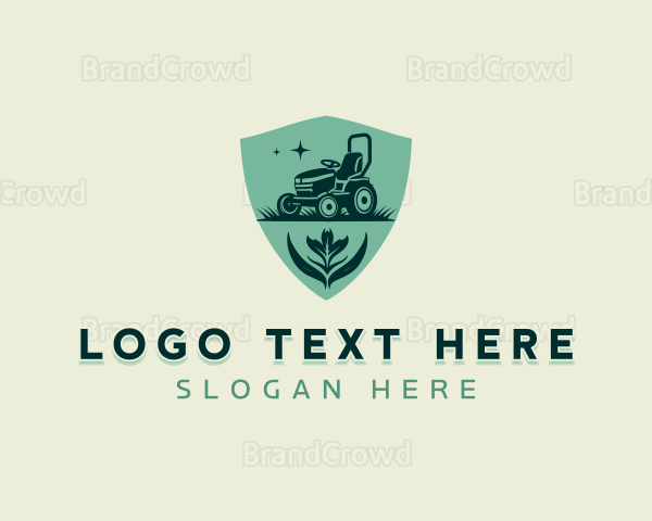 Lawn Mower Lawn Gardening Logo