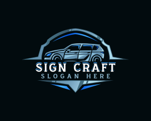 Modern Car Automobile Emblem logo design