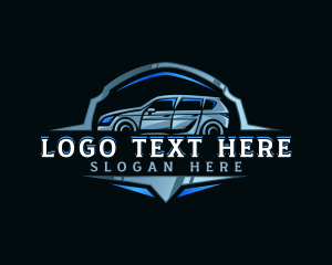 Transport - Modern Car Automobile Emblem logo design