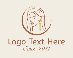 Lifestyle - Woman Earring Jewelry logo design