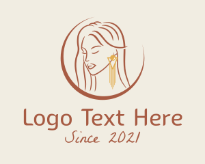 Event Styling - Woman Earring Jewelry logo design
