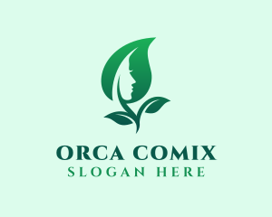 Person - Feminine Organic Leaf logo design
