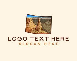 Monument Rocks - Colorado Grand Mesa Mountain logo design