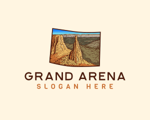 Colorado Grand Mesa Mountain logo design