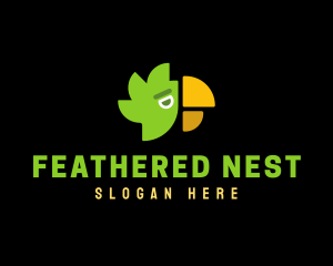 Feathers - Cool Angry Parrot logo design