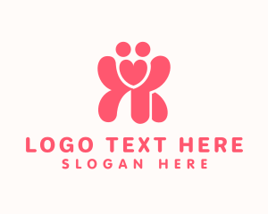 Heart - Human Love Monogram Letter XY logo design
