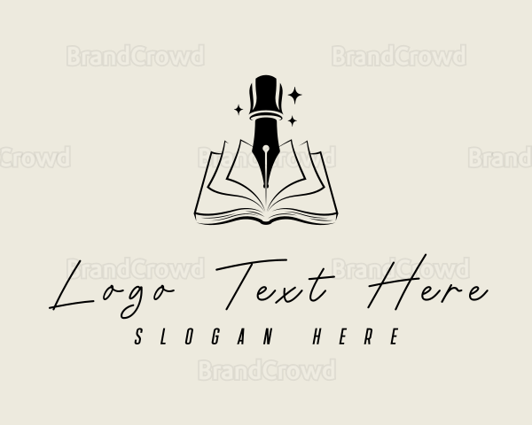 Book Pen Nib Logo