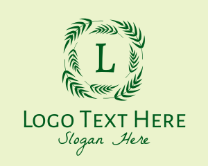 Palm - Palm Leaves Lettermark logo design