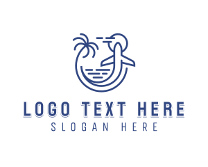 Logistics - Pilot Freight Aircraft logo design