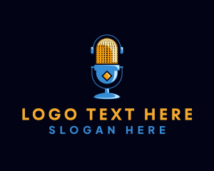 Broadcasting - Podcast Media Entertainment logo design