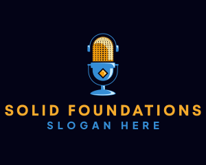 Singer - Podcast Media Entertainment logo design