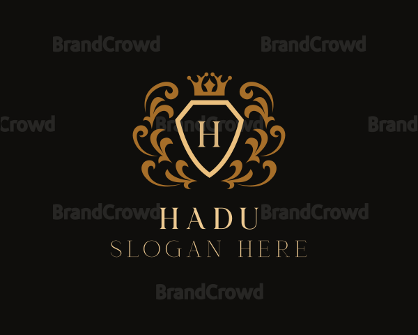 Heraldic Shield Crown Royalty Logo