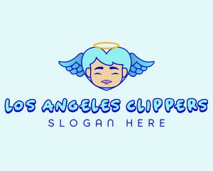 Cupid Heart Angel logo design