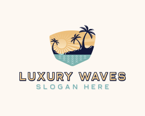 Sunset Beach Island logo design