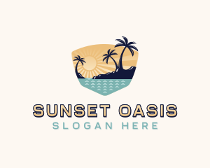 Sunset Beach Island logo design