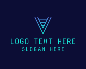 Agency - Modern Cyber Letter V logo design