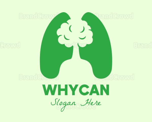 Green Eco Tree Lungs Logo
