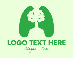 Green Eco Tree Lungs Logo